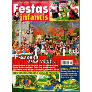 Revista de decorao Coleo Estilos e Tendncias Especial Festas Infantis Ano I - N 09 Turma da Disney, Copa do Mundo
