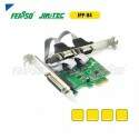 Placa Pci Express X1 PCI-E (mini Pci) com 1 Porta Paralela + 2 Serial + Espelho Low Profile - Feasso