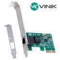 Placa de Rede Pci-e Express X1 PCI-E (mini Pci) 10/100 mbps + Espelho Low Profile / Perfil Baixo - Vinik