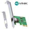 Placa de Rede Pci-e Express X1 PCI-E (mini Pci) 10/100/1000 mbps Gigabit + Espelho Low Profile / Perfil Baixo - Vinik