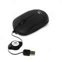 Mini Mouse Usb c/ Cabo Retratil 1000dpi Preto - C3 Tech Ms-15bk