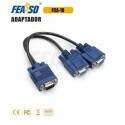 Cabo Vga Y P/ Ligar 1 Pc Em 2 Monitores - 1 Vga Macho x 2 Vga Femea