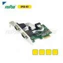 Placa Pci Express X1 (mini pci) c/ 2 portas Serial Seriais Rs232 + Espelho Low Profile / Perfil Baixo - Feasso