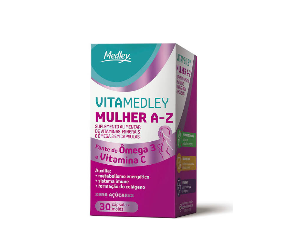 VITAMINA VITA MEDLEY MULHER 30 CAPSULAS ZERO AÇUCARES - Drogarias
