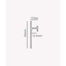 Perfil invertido INVERSE Sobrepor Rodap 3M 3 Metros branco