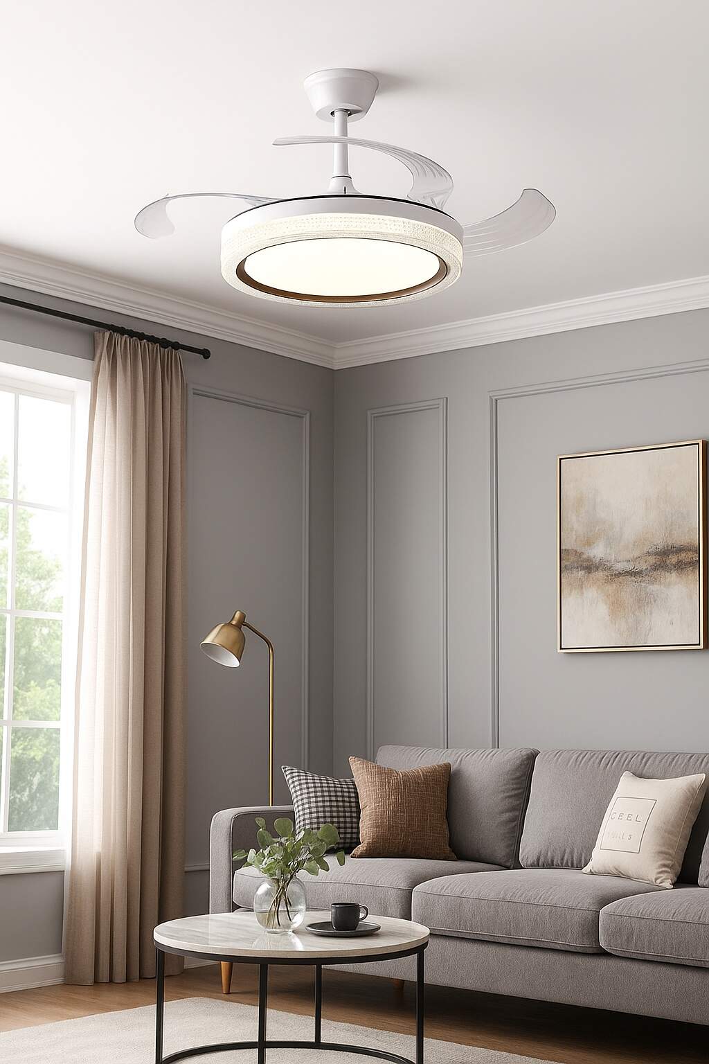 Luminária e Ventilador AIR SAGITA 60W LED
