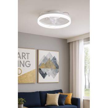 Luminria e Ventilador Orbital AIR IVORY 40W LED