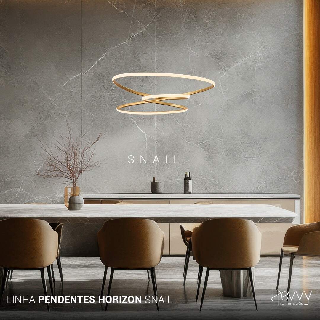 Pendente Horizon SNAIL Dourado PZ-883 GD