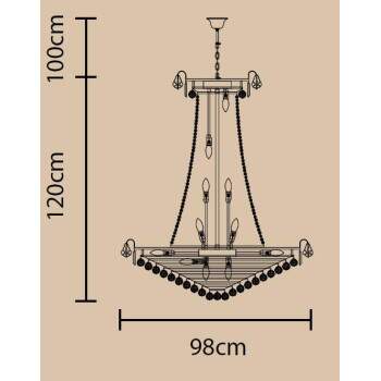 Lustre PRESTIGE dourado 28 X E14 SL-5822L/H28