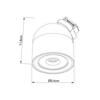 Luminria SPOT direcional 12W preta Sistema LOFTY