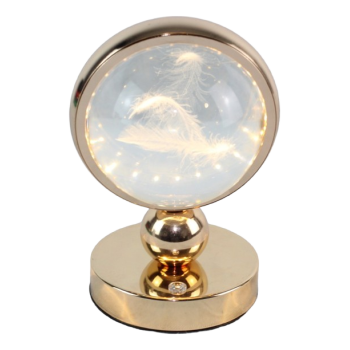 Luminria Abajur Bola Cristal dourado
