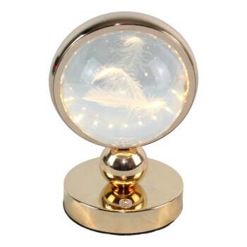 Luminria Abajur Bola Cristal dourado