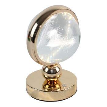 Luminria Abajur Bola Cristal dourado