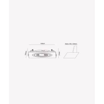 Luminria Spot de embutir Face plana PAR20 E27 ABS branco