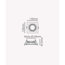 luminria Spot de embutir Face recuada PAR20 E27 ABS branco