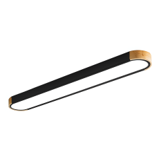Luminria Plafon LED WOODBURY Multicolor 42W 95cm preto e madeira PZ-257/95T PT