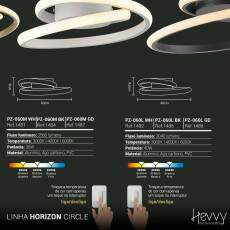 Plafon Horizon CIRCLE SMALL dourado 30CM - Multicolor 22W PZ-060S GD