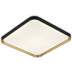 Luminria Plafon LED TORONTO Multicolor 36W LY-8821BM PT+DR Preto e Dourado