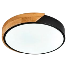 Plafon INSPIRATION 23cm 18W preto madeira Multicolor LY-8168S BK