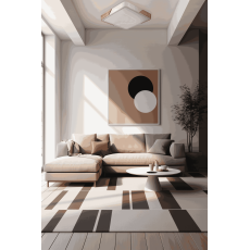 Luminria Plafon LED WOOD Multicolor 48W branco LY-8169M WH