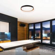 Luminria Plafon LED MONTANA Multicolor preto e cobre 24W LY-8762M PT+DR