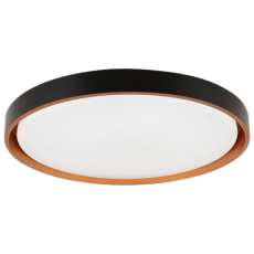 Luminria Plafon LED MONTANA Multicolor preto e cobre 48W LY-8762L PT+DR