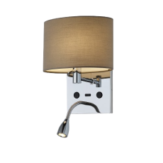 Arandela MELINA Cinza USB + lanterna articulada SL-5825/W1 GRAY