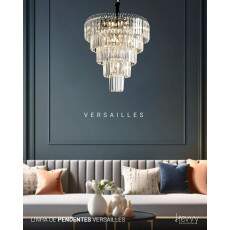 Lustre VERSAILLES cromado + cristal clear SL-5681L/H12CHR