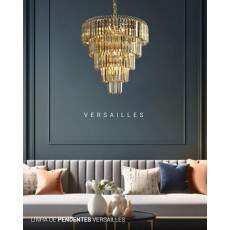 Lustre VERSAILLES dourado + cristal champagne SL-5681L/H12CHP