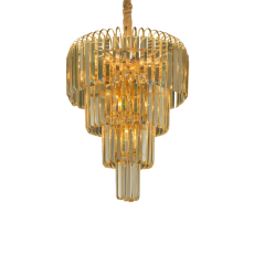 Lustre VERSAILLES dourado + cristal champagne SL-5681M/H8 CHP