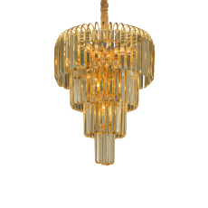 Lustre VERSAILLES dourado + cristal champagne SL-5681M/H8 CHP
