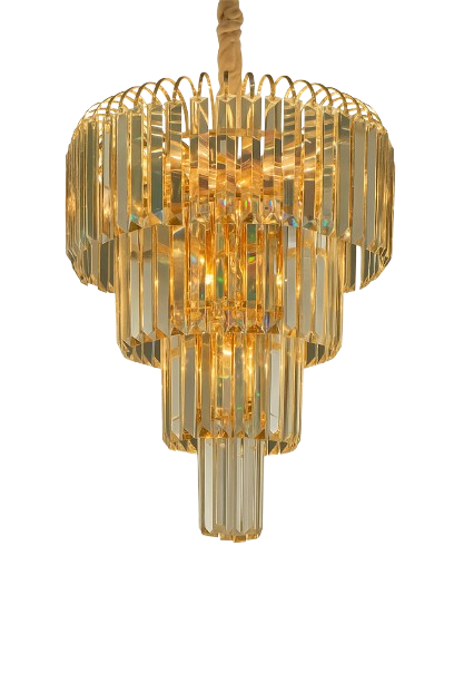 Lustre VERSAILLES dourado + cristal champagne SL-5681M/H8 CHP