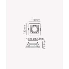 Spot de embutir Face recuada PAR20 E27 ABS Preto BR-133 PAR20 PT