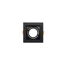 Spot de embutir Face recuada GU10 MR16 ABS preto BR-131 MR16 PT