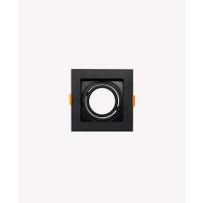 Spot de embutir Face recuada GU10 MR16 ABS preto BR-131 MR16 PT
