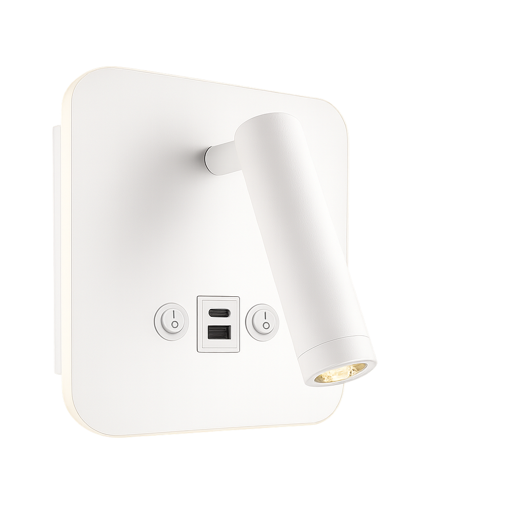 Arandela de Cabeceira EDGE USB-C 8W Branco XBLCI-8W