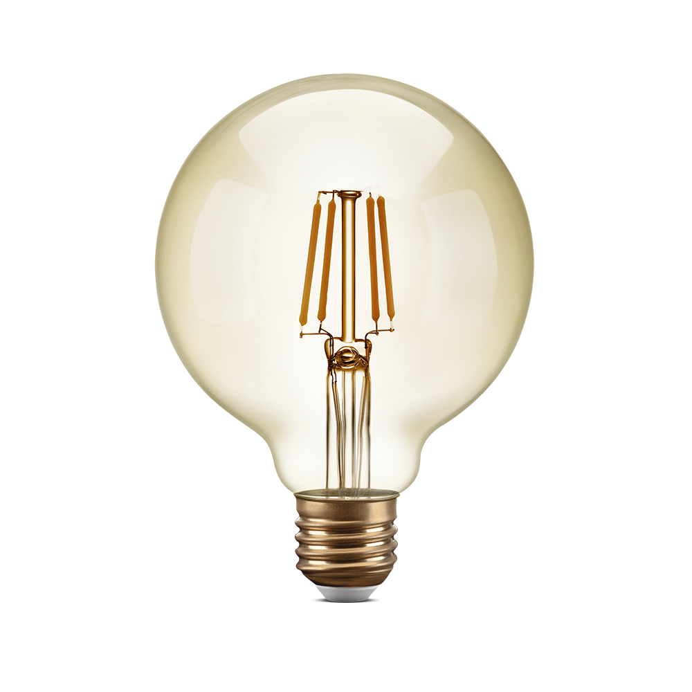 LÂMPADA LED RETRÔ VINTAGE G80 - BULBO FILAMENTO - 8W E27 ROSCA