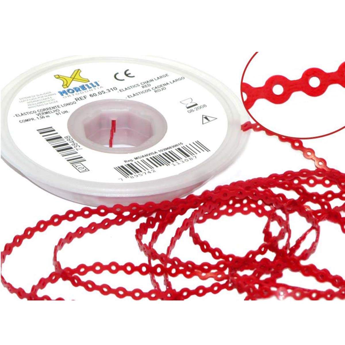 Elástico Ortodôntico Corrente 60.05.310 Morelli Dental Brasileira