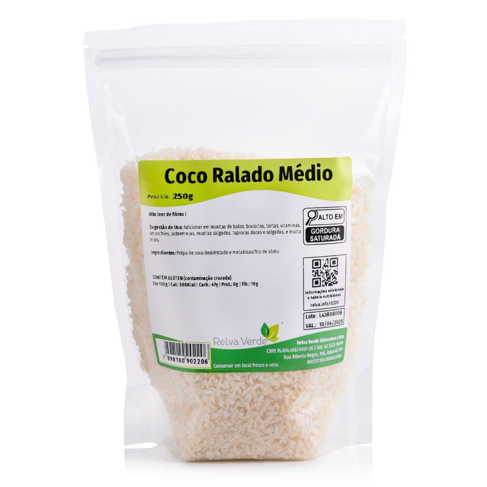 Coco Ralado Médio 250g
