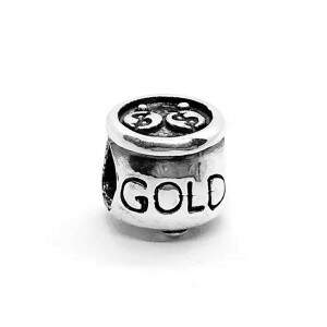 Pingente Berloque Gold Tesouro em Prata 925