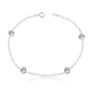 Pulseira Pedrinhas Zircnias em Prata 925