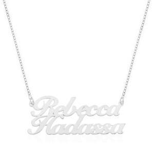 Colar Com Pingente de Nome Composto Personalizado Em Prata 925