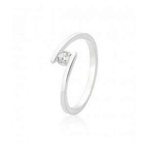 Anel Solitrio em Prata 925 com Pedra Zircnia Flutuante
