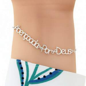 Pulseira Abenoada por Deus em Prata 925: Conexo e F