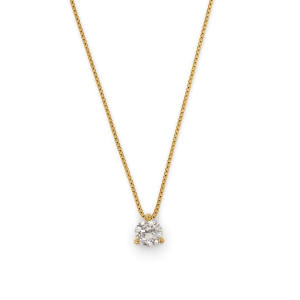Colar Ponto de Luz com Pedra Zircnia Cravejada Banhado a Ouro
