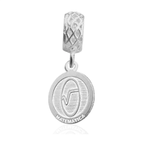 Pingente Berloque Charm de Profisso Matemtica Para Pulseira em Prata 925