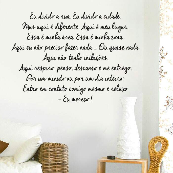 Adesivo de parede Frase Eu Mereço Fran Adesivos Adesivo Anticoncepcional Valor ~ Adesivo de parede Frase Eu Mereço Fran Adesivos