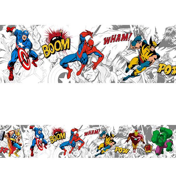 Adesivo decorativo faixa Super herois 2 Renove Adesivos Tuca Artesanato Resende Costa ~ Adesivo decorativo faixa Super herois 2 Renove Adesivos