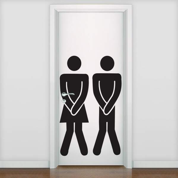 Adesivo de Porta Diversos Casal Banheiro Renove Adesivos Valmor Artesanato Joinville ~ Adesivo de Porta Diversos Casal Banheiro Renove Adesivos