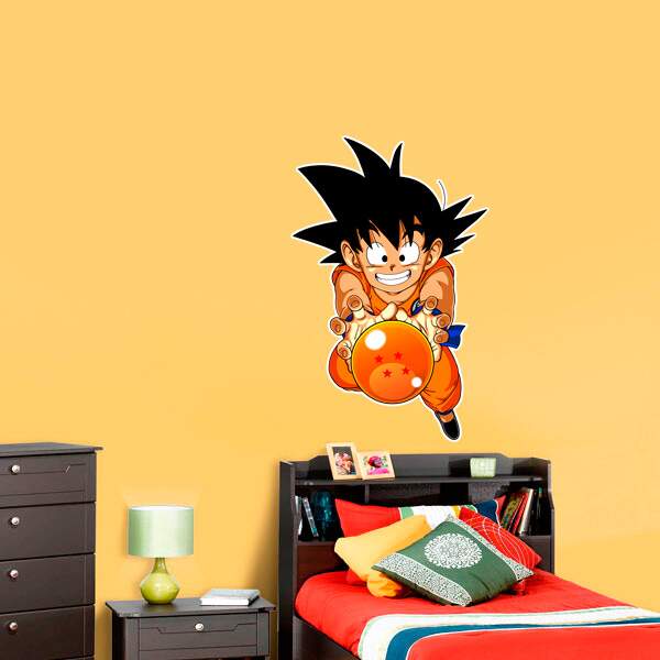 Adesivo de Parede Infantil Goku Dragon Ball Fran Adesivos Artesanato Com Papel Origami Passo A Passo ~ Adesivo de Parede Infantil Goku Dragon Ball Fran Adesivos